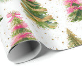 クリスマスモダンの木を磨く ラッピングペーパー (ロールコーナー)