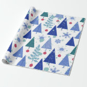 クリスマスモダンの木 ラッピングペーパー (アンロールド)