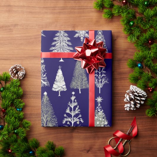 クリスマスモダンの木 ラッピングペーパー (クリスマスギフト)