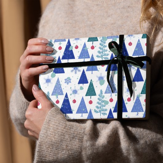 クリスマスモダンの木 ラッピングペーパー