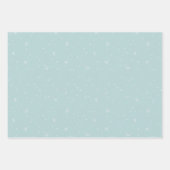 クリスマスモダンの森の木々青い緑 ラッピングペーパーシート (正面2)