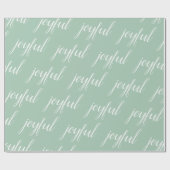 クリスマスモダンの楽しいライトグリーン ラッピングペーパー (フラット)