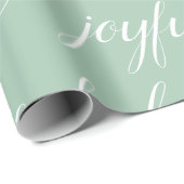 クリスマスモダンの楽しいライトグリーン ラッピングペーパー (ロールコーナー)