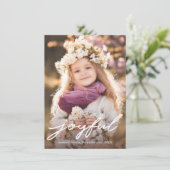 クリスマスモダンの楽しい手書きの写真 シーズンカード (スタンド正面)