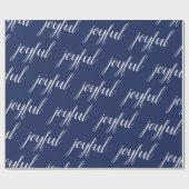 クリスマスモダンの楽しい青 ラッピングペーパー (フラット)