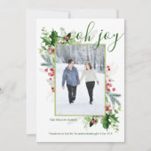 クリスマスモダンの緑の宗教上の挨拶 シーズンカード (正面)