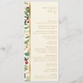 クリスマスモダンの緑 |クリーム結婚式 プログラム (裏面)