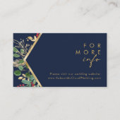 クリスマスモダンの緑 |ネイビー結婚ズWebサイト エンクロージャーカード (正面)