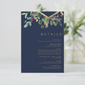 クリスマスモダンの緑 |ネイビー詳細 エンクロージャーカード (スタンド正面)