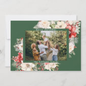 クリスマスモダンの花あいさつ写真 シーズンカード (正面)