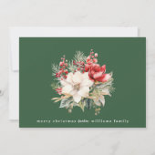 クリスマスモダンの花あいさつ写真 シーズンカード (裏面)