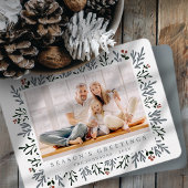 クリスマスモダンの葉と果実の植物学 シーズンカード