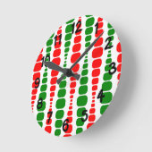 クリスマスモダンの長方形  ラウンド壁時計 (傾斜)