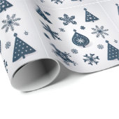 クリスマスモダンの飾り ラッピングペーパー (ロールコーナー)