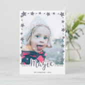 クリスマスモダンの魔法に写真を収め信じる シーズンカード (スタンド正面)