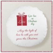 クリスマスモダンへの愛の贈り物 ラウンドクッション