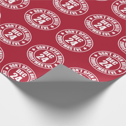 クリスマスモダンもスタンプを押すまで開かない ラッピングペーパー (角)