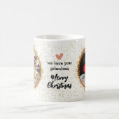 クリスマスモダングリッターフォトコラージュ コーヒーマグカップ (中央)