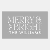 クリスマスモダングレミニマルエレガントイシンプルン 長方形シール (正面)