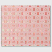 クリスマスモダンスカンジナビアオーナメントパターン ラッピングペーパー (フラット)