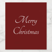 クリスマスモダンスクリプエレガントトレッドホリデーパーティー ワインラベル (シングルラベル)