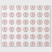 クリスマスモダンスタンプまで開かない ラッピングペーパー (フラット)