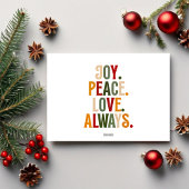 クリスマスモダンタイポグラフィかわいい家族写真 シーズンカード