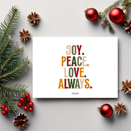 クリスマスモダンタイポグラフィかわいい家族写真 シーズンカード