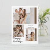 クリスマスモダンタイポグラフィ3枚フォト シーズンカード (スタンド正面)