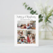 クリスマスモダンタイポグラフィ4枚 シーズンポストカード (スタンド正面)