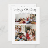 クリスマスモダンタイポグラフィ4枚 シーズンポストカード (正面/裏面)