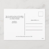 クリスマスモダンタイポグラフィ4枚 シーズンポストカード (裏面)