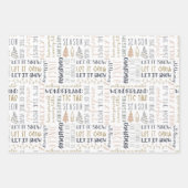 クリスマスモダンタイムラッピング紙 ラッピングペーパーシート (正面)