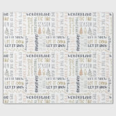 クリスマスモダンタイムラッピング紙 ラッピングペーパー (フラット)