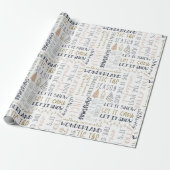 クリスマスモダンタイムラッピング紙 ラッピングペーパー (アンロールド)