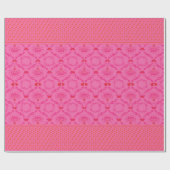 クリスマスモダンダマスク |オレンジ（ピンク） ラッピングペーパー (フラット)