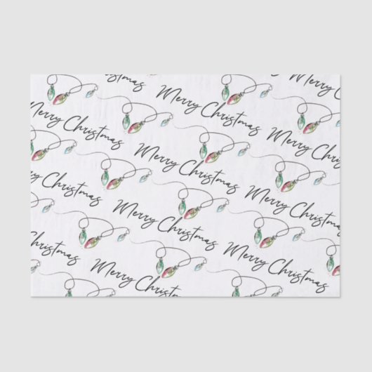 クリスマスモダンティッシュペーパー灯列 薄葉紙 (正面)