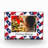 クリスマスモダンテキサス州Any Message Keepsake フォトブロック (正面)