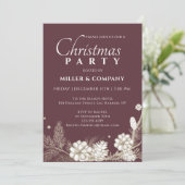 クリスマスモダンパイン企業のスパーティー 招待状 (スタンド正面)