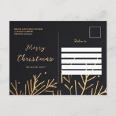 クリスマスモダンパーティーエレガントフェスティバル インビテーションポストカード (裏面)