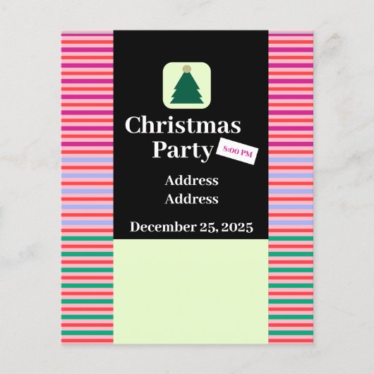 クリスマスモダンパーティーチラシ チラシ (正面)