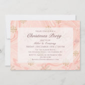 クリスマスモダンパーティーピンクシック企業のホリデイ 招待状 (正面)