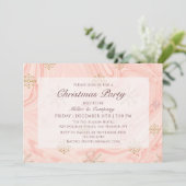 クリスマスモダンパーティーピンクシック企業のホリデイ 招待状 (スタンド正面)