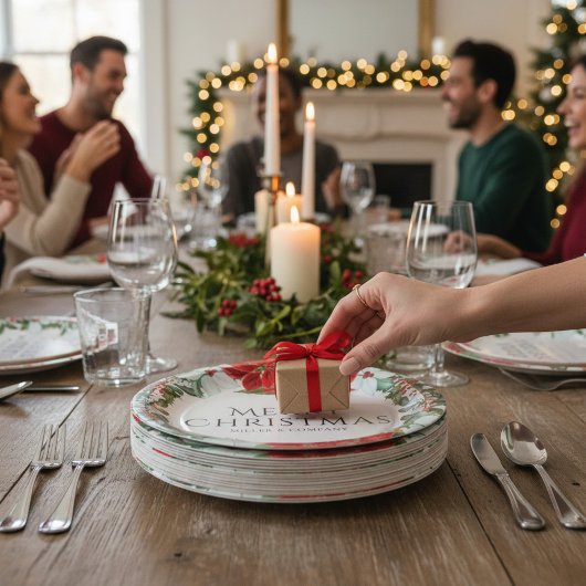 クリスマスモダンパーティー企業のホリデーパーティー ペーパープレート