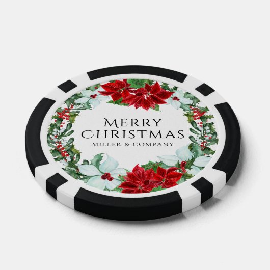 クリスマスモダンパーティー企業のホリデーパーティー ポーカーチップ (シングル)