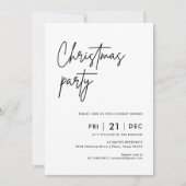 クリスマスモダンパーティー | ホリデーディナー招待状 招待状 (正面)