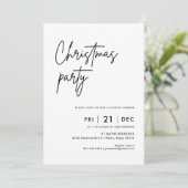クリスマスモダンパーティー | ホリデーディナー招待状 招待状 (スタンド正面)