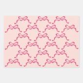 クリスマスモダンピンクホリデーボーズ ラッピングペーパーシート (正面)