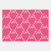 クリスマスモダンピンクホリデーボーズ ラッピングペーパーシート (正面2)