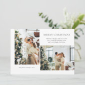 クリスマスモダンフォトホリデーカード シーズンカード (スタンド正面)